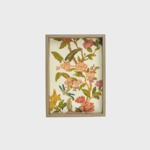 Wooden Tray Small m/blomsterprint SS26