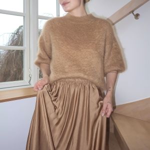 Kid mohair genser Camel One Size