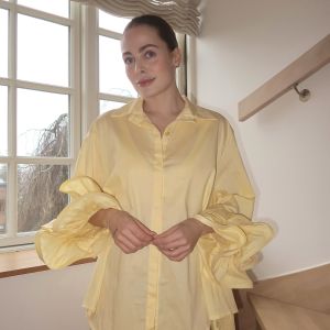 Bluse m/volangerm lysegul One Size