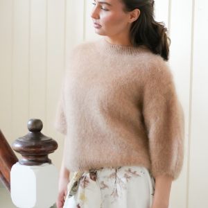 Kid Mohair genser Beige One Size