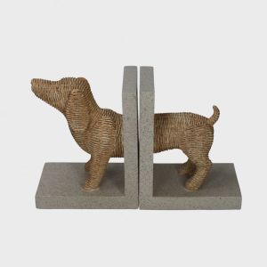 Bokstøtte Dachs Polyresin Natural 25.5x8.8x15.5cm