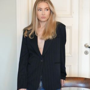 Pinstripe Blazer Navy
