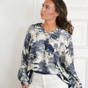 Topp Navy Print One Size