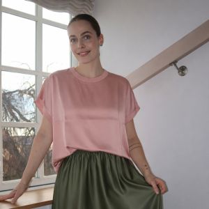 Sunny T-shirt m/ribbkant Rose One Size