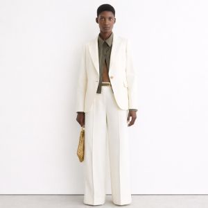 Malin Wide Leg bukse Cream