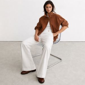 Kaia Wide Leg Trouser White