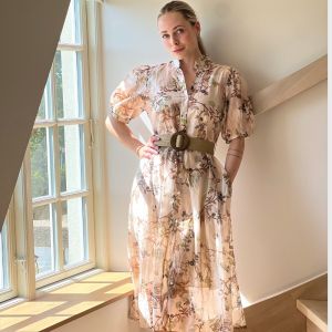 Kjole Tencel blomstermotiv One Size