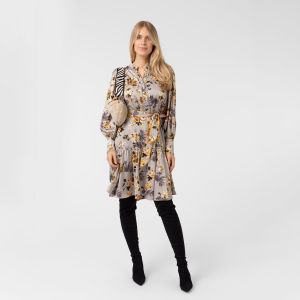 Fatima Dress - Grey Print