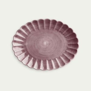 Oyster Ovalt Fat 35x30cm - Plum