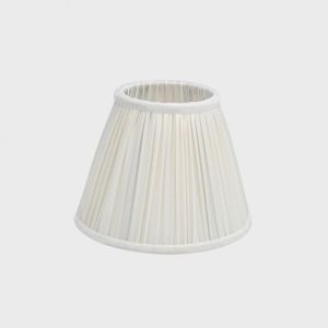 White Pleated lampeskjerm L