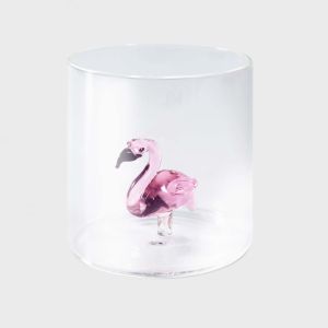 Vannglass Flamingo 250 ml m/gaveeske