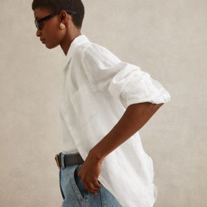 Belle Linen Shirt White