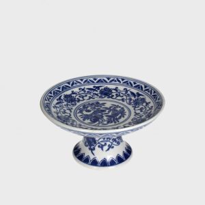 Cake Stand Porcelain Blue 20.5x20.5x11cm