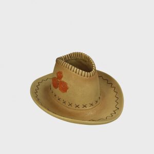 Planter Cowboy Hat Polyresin Ivory 31.5x27x13.5cm