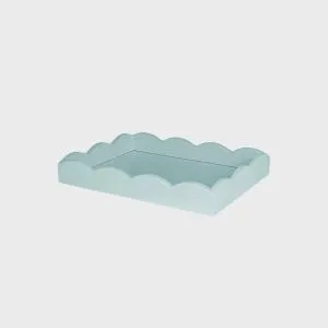 Scalloped Tray Eau De Nil 28x20cm