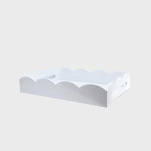 Scalloped brett White 43x33 cm