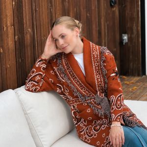 Orlinn frynsejakke Rust One Size