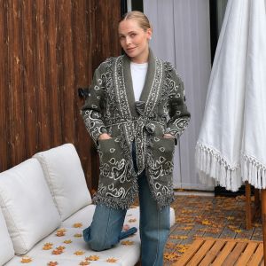 Orlinn frynsejakke Kaki One Size AW26