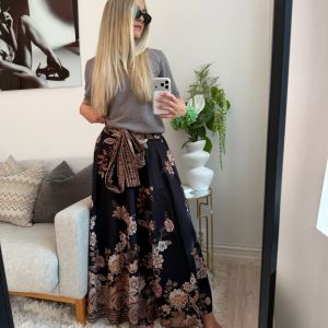 Paisley Skirt Black One Size