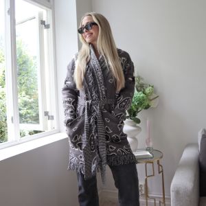 Orlinn frynsejakke Antracite One Size