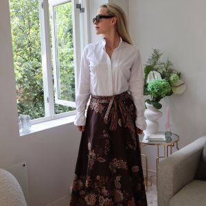 Paisley Skirt Brown One Size