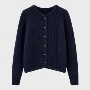 Edge Cardigan Midnight Blue Mohair