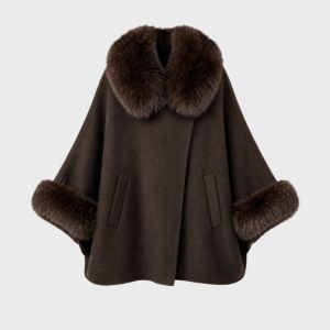 Wool Cape Choco One Size