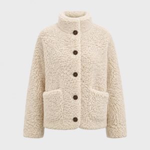 Long Teddy Jacket Offwhite One Size