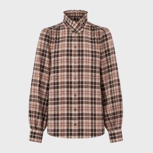 Brown Checked Shirt Cafe
