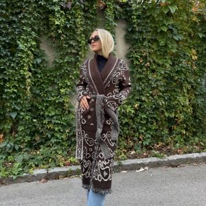 Maxi Paisley Jacket Brown One Size