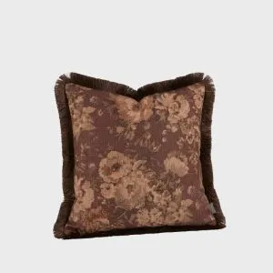 Rosehill Burgunder Putetrekk Fringe Brown 50x50 cm