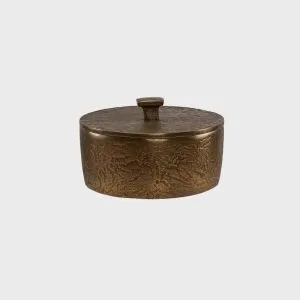 Renzo Box Antique Brass Metal 11x17 cm