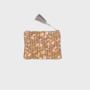 Zipper Pouch Velvet - Green Meadow