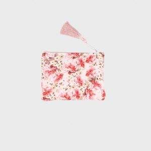Zipper Pouch Cotton - Vintage Flowers
