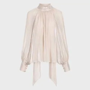 Lumine Cream bluse m/knyting bak One Size