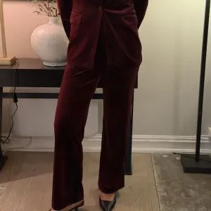 Velourbukse Bordeaux
