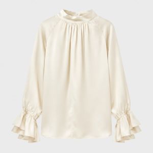 Satin Blouse Creme One Size
