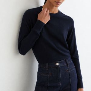 Sadie Merino Jumper Navy