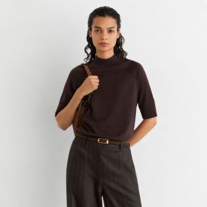 Sienna Merino Tee Grape Burgundy