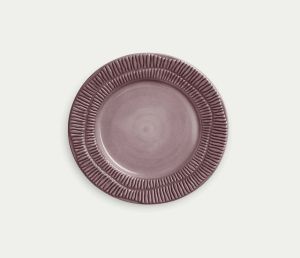 Stripes Plate 21cm - Plum